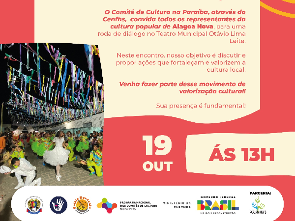 Comitê de Cultura da Paraíba prepara diálogo cultural em Alagoa Nova